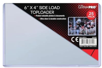 Toploaders voor verzamelkaarten 6 x 4 Inch - 25 stuks