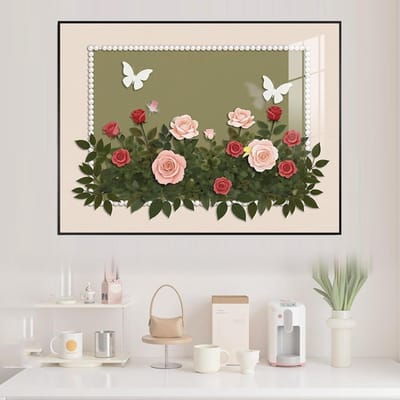 Meterkast Cover - Groepenkast Decoratie - Interieur Verfraaien - Hydraulisch Klapsysteem - 79x61 cm - Style-y