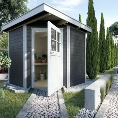 Weka Tuinhuis 229 - Antraciet/blanc - 217x205cm