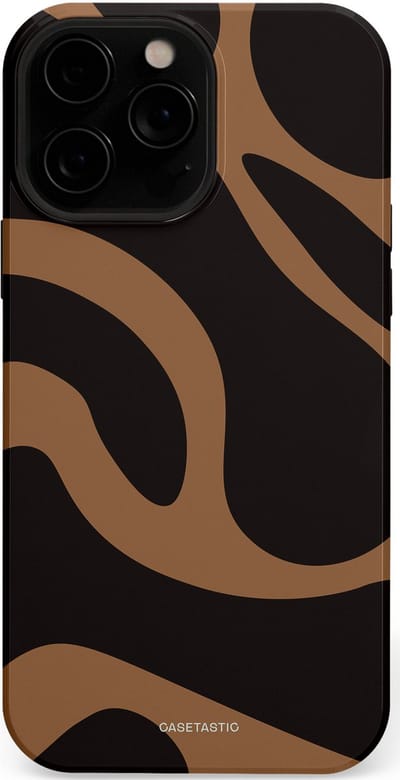 Casetastic Hoesje Geschikt voor Apple iPhone 13 Pro Max Magsafe - Stijlvolle Beschermende Duo-layer Case - Chocolade Golven