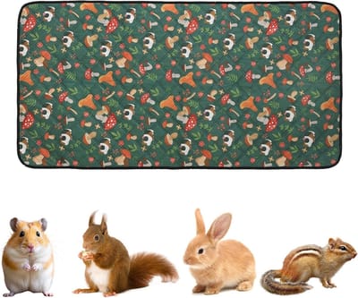 Wasbare en Herbruikbare Bodembedekking voor Cavia's, Hamsters en Konijnen - Sneldrogend, Waterdicht en Antislip Mat van 120 x 60 cm voor Optimaal Comfort en Hygiëne