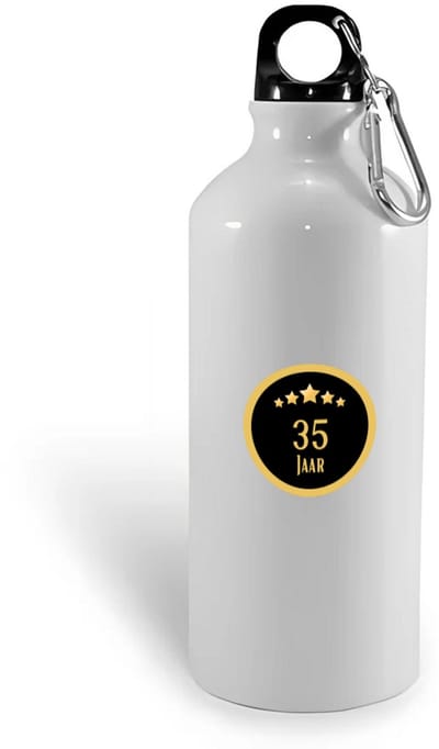 Hacebo® - 35 jaar waterfles - iemand die 35 jaar is geworden of 35 jaar lang een relatie hebben of getrouwd zijn - verjaardagscadeau - verjaardag - cadeau - kado - geschenk - gift - relatie - trouwdag - jubileum - water fles - 400ML