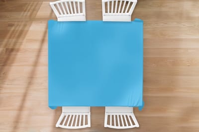 Tafelkleed - Tafellaken - 150x150 cm - Blauw - Licht - Kleuren - Binnen en Buiten