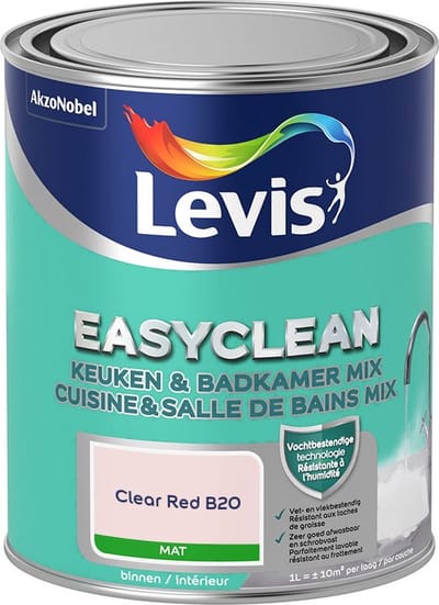 Levis - Easyclean Keuken & Badkamer Mix - Clear Red B20 - Mengverf - 1 L