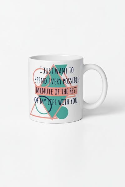 Liefdesmok 'Rest van Mijn Leven Met Jou' - Romantisch Keramisch Geschenk