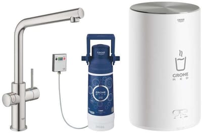 Grohe Red - Duo Kokendwaterkraan met filterset, boiler M, supersteel 30327DC1