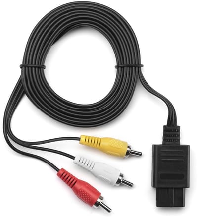 AV Kabel voor Nintendo SNES / N64 / GameCube – 1.8 Meter – RCA Tulp Kabel voor Nintendo Consoles