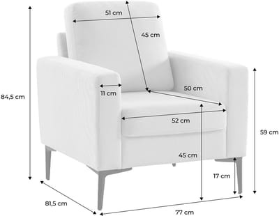 sweeek - Corduroy fauteuil, bjorn, 1-zits