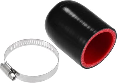 Set van 42mm Universele Siliconen Slang Covers voor Suction en Vacuum Slang - Ideaal voor Koelvloeistof, Verwarming en Waterverbindingen - Zwart en Rood