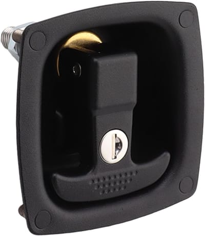 Deurvergrendeling voor RV en Boot, 4x6mm Gat T Handvat, Zinklegering Afstand en Opvouwbare Toolbox Klink