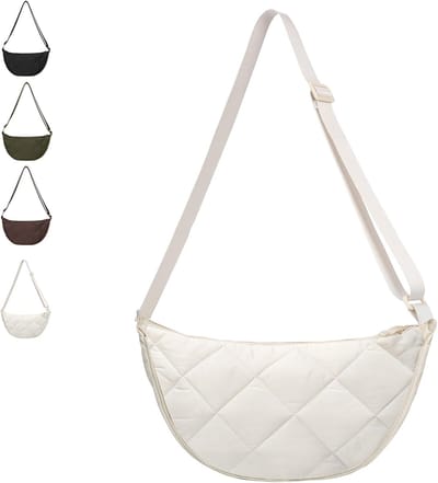 Draagbare halve maan tas voor vrouwen, verstelbare crossbody tas van nylon, ideaal voor dagelijks gebruik en stijlvolle accessoires