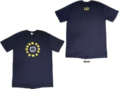 U2 - EU Stars 2018 Heren T-shirt - XL - Donkerblauw