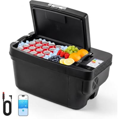 VEVOR Compressor Koelbox 35L, Autokoelkast voor Tesla Model Y, Draagbare Vriezer met App-bediening, 12V/24V DC, -22℃ tot 10℃, Elektrische Koeltas, Koelbox voor Reizen en Kamperen