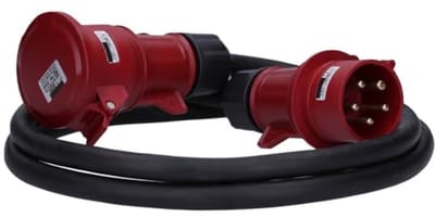 CEE-verlengkabel 5-polig 400V 32A met IP44 Bescherming - 2m
