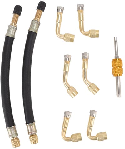 Dailygoody - Flexibele Ventieladapter - Bandventielverlenger - 45-90-135 graden - Geschikt voor auto en camper - Hoogwaardige kwaliteit - Verlenging v...