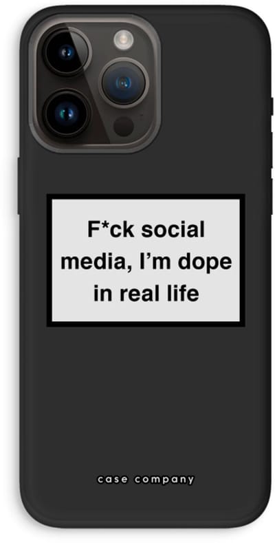 Case Company® - Hoesje geschikt voor iPhone 14 Pro Max hoesje - I'm dope - Biologisch Afbreekbaar Telefoonhoesje - Bescherming alle Kanten en Schermrand