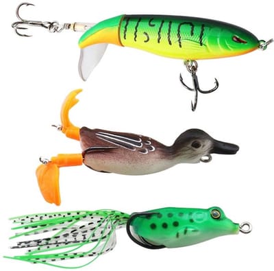 Allecto - Topwater Fishing Lure Set - Vissen met 3D Duck en Frog