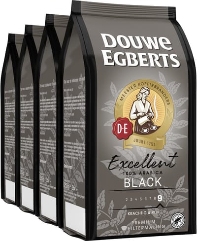 Douwe Egberts Excellent Black Filterkoffie - 4 x 250 gram
