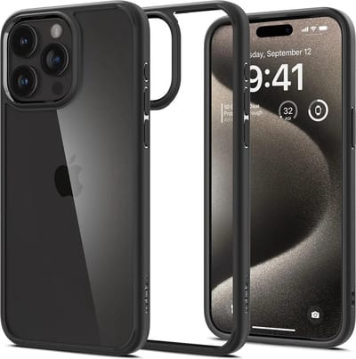 Spigen Geschikt voor Apple iPhone 15 Pro Max - Back Cover Ultra Hybrid Hoesje - Zwart