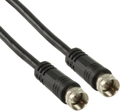 Valueline VLSP41000B20 Antennekabel F Mannelijk - F Mannelijk 2,00 M Zwart