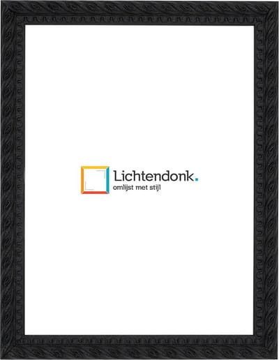 Fotolijst Barok Zwart - Fotomaat 10x15 - Ontspiegeld Glas - Art.nr. 218-705