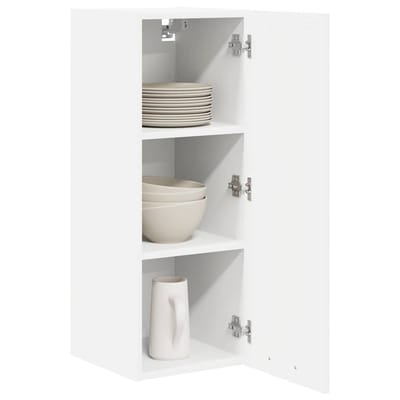 vidaXL - Hangkast - met - opslag - Wit - 30 - x - 31 - x - 80 - cm - Bewerkt - hout