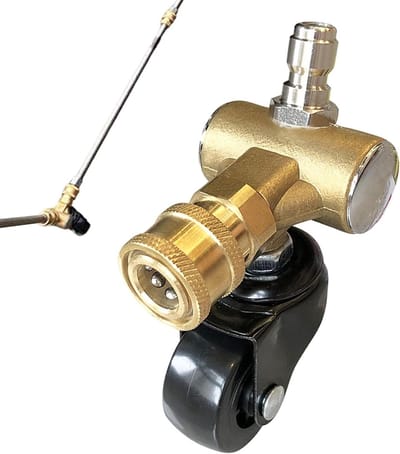 Reinigingswiel Onderstel - Onderstel Reiniger - Voertuigonderhoud - Soepel Zwenkwiel Mechanisme - 1/4 Inch - Zilverkleurig
