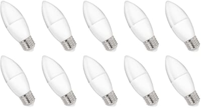 Spectrum LED Kaarslamp E27 8W - 230V - 730 Lumen - 4000K Neutraal Wit - Natuurlijk Licht - Energiezuinig - 10 stuks
