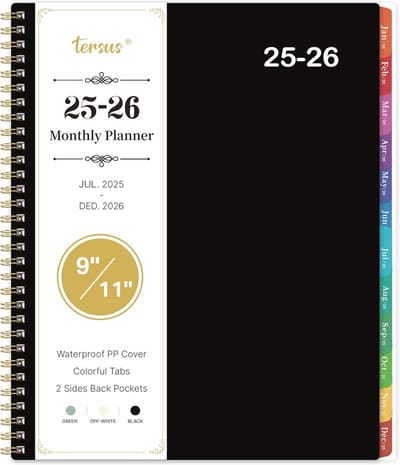 Grote Maandplanner 2025-2026 | 18 Maanden Kalender | 9" x 11" | Voor School, Kantoor en Thuis