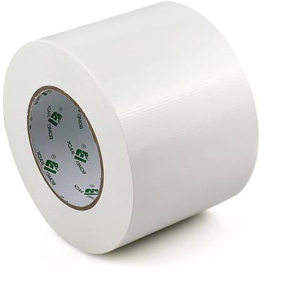 Dailygoods - BOMEI PACK Weefseltape, duct tape, wit, 100 mm x 50 m, waterdicht pantsertape, plakband voor repareren, bevestigen, bundelen, versterken en afdichten, pantsertape