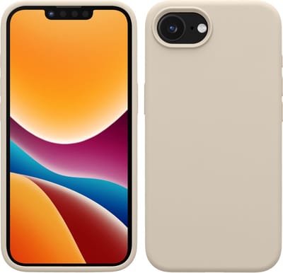 kwmobile telefoonhoesje geschikt voor Apple iPhone 17e / iPhone 16e - Hoesje met siliconen coating - Smartphone case in crème