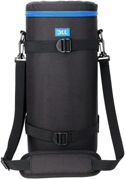 Deluxe Lens Pouch voor 200-600mm F5.6-6.3G OSS Lens, Waterdichte Bescherming, Schouderriem en Verwijderbare Kussen, Ideaal voor Fotografie Accessoires