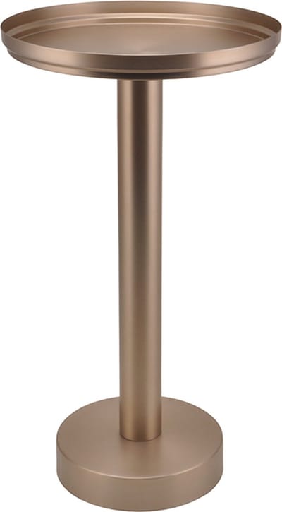 XLBoom Rondo Dienbladtafel Large Soft Copper - 45x45x80cm - Luxe design dienblad op standaard voor wijnkoeler ontworpen door Sascha Sartory