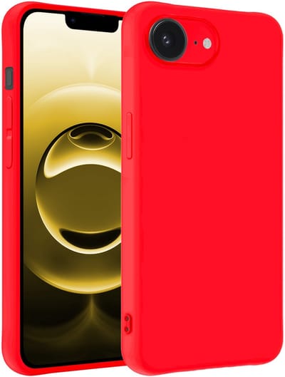 Hoesje - Geschikt voor Apple iPhone 16e - Sterk & Shockproof - Hoes Cover - Siliconen Case - Telefoonhoesjes - Rood