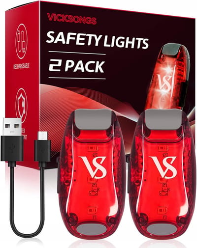 Set van 2 Merkloze USB Fietslampjes Achterlicht Veiligheidsknip