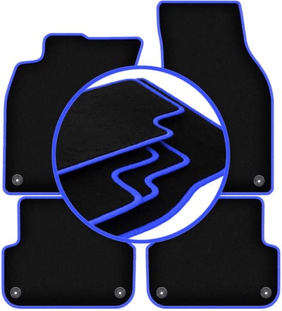CARLUX-BLUE automatten voor: Audi A6 C6 sedan, stationwagen, avant (2004-2006)