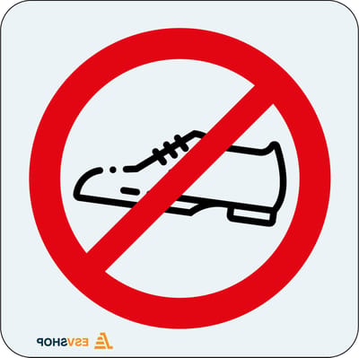 Raamsticker schoenen uit 150 x 150 mm