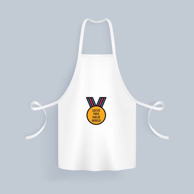 Akyol - liefste papa van de wereld Keukenschort - Papa - de liefste vader - vader cadeautjes - vaderdag - verjaardagscadeau - verjaardag - cadeau - geschenk - kado - gift - vader artikelen - 82 bij 71 cm