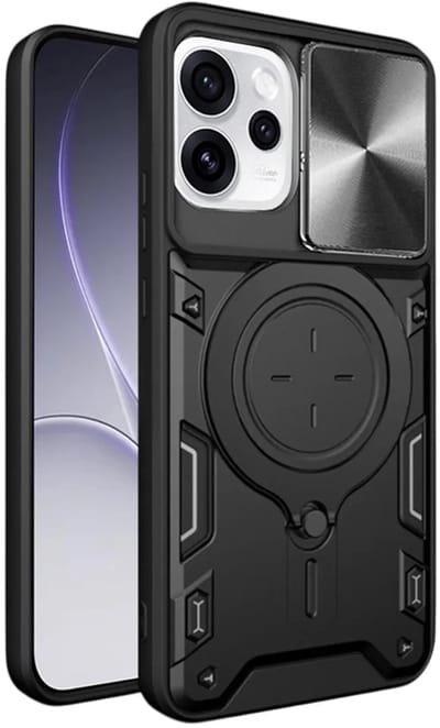 Hoesje geschikt voor Oppo Reno15 - Techsuit CamGuard Pro Back Cover - Zwart