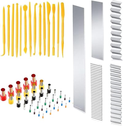 Allecta - Snijders Set voor Polymeer, Ronde Snijgereedschap, DIY Modelleringstool met 59 stuks en 40 Snijblades