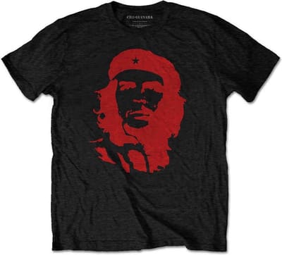 Che Guevara - Red On Black Heren T-shirt - M - Zwart
