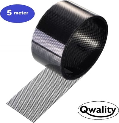 Hor Reparatie Tape - 5 Meter - Zwart - Hor Reparatietape - Zelf Je Hor Repareren - Vliegengordijn Tape - Qwality®