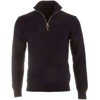 Paul & Shark Trui Shark Tag Tech Wool Half Zip Blue Nights / male