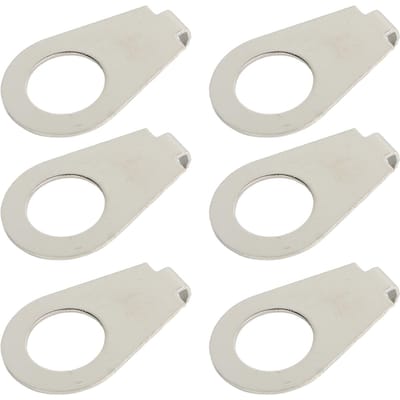 10 PCS Plaque Pointeur Bouton de Guitare Pointeur Potentiomètre Rondelle Métallique Accessoires Guitare Électrique white