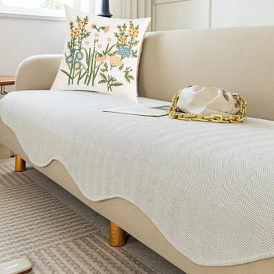 Onregelmatig gevormde bankhanddoek Scandinavische effen kleur bankhoezen voor woonkamer alle seizoenen universeel antislip bankovertrek woondecoratie 70x70cm 1pc A