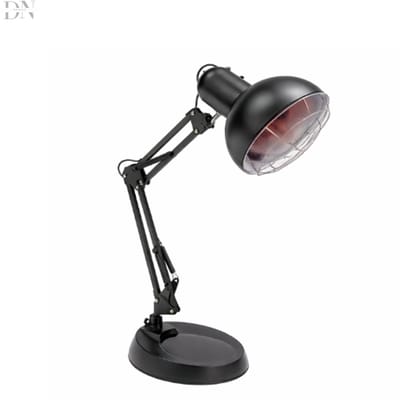 Deniva - Infraroodlamp - Warmtelamp - Infraroodtherapie - Voor spieren - Gewrichten - 150W Infrarood - 360° - E27 - Zwart