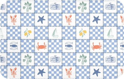 Badmat 80x50 cm - Antislip - Zomer - Patroon - Vierkant - Badmatten voor badkamer - Badkamermat - Douchemat - Badkamer mat