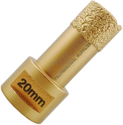 Diamant Boor Bit - Kernboor Tegelboor - Materiaal Boren - Vacuüm Gesoldeerd - 20 mm - Goud