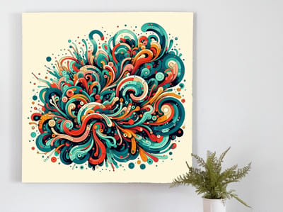 Abstract mos schilderij | Mystiek Groen: Een Abstract Meesterwerk van Natuurlijke Schoonheid | Kunst - 80x80 centimeter op Forex | Foto op Forex