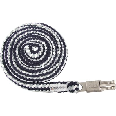 waldhausen halstertouw plus met paniekhaak blauw/grijs/wit